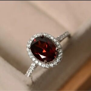 Ruby Diamond Oval Ring
